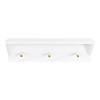18" x 5" Adlynn Decorative Wall Shelf with Pegs White - Kate & Laurel All Things Decor: Entryway Organizer, Gold Accents - 2 of 4