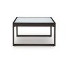 Signature Design by Ashley Beachloft Modern Outdoor Coffee Table - Weather-Resistant Aluminum with Stone-Look Glass Top, 30" Square, Black/Gray - 3 of 4