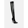 Riggle Long Patent Pu High Heel Women Boots - 2 of 4