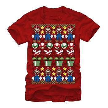 Men's Nintendo Ugly Christmas Mario T-Shirt