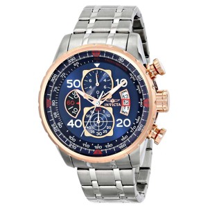 Invicta 17203 Men's Aviator Blue Dial Stainless Steel Bracelet Chronograph Watch - 1 of 3