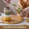 4-pack 24oz Glass jars with Airtight Lids, Overnight Oats Containers, Wide mouth Mason Salad jars, Glass Food Storage Containers for Snacks Yogurt - 4 of 4