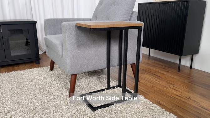 CorLiving Fort Worth Rectangle Side Table, 2 of 7, play video