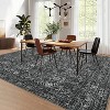 Washable Area Rugs Oriental Distressed Carpet with Non-Slip Backing, Traditional Floral Area Rug, Soft Vintage Printed Home Decor for Living Room - 2 of 4