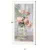 HomeRoots Cottage Peach Roses White Framed Print Wall Art - 3 of 4