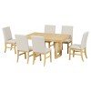 7-Piece Dining Set for 6 Person,72" Extendable Dining Table with Butterfly Leaf and 6 Upholstered Dining Chairs for Dining Room-Tanpinhause - 2 of 4