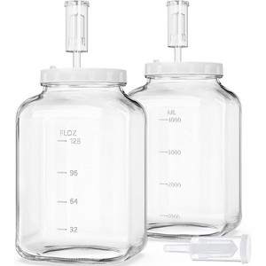 2-Pack 1.5 Gallon Fermentation Jars with Airtight Lids & Airlocks. Wide Mouth, BPA-Free for Pickles, Kimchi, Mead & Sourdough - 1 of 4