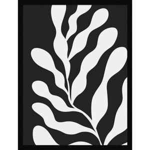 Amanti Art 19"x25" Retro Matisse Inspired Abstract Botanical 3 Black by Creative Bunch Studio Framed Wall Art: Giclee Lithograph, Modern - 1 of 4