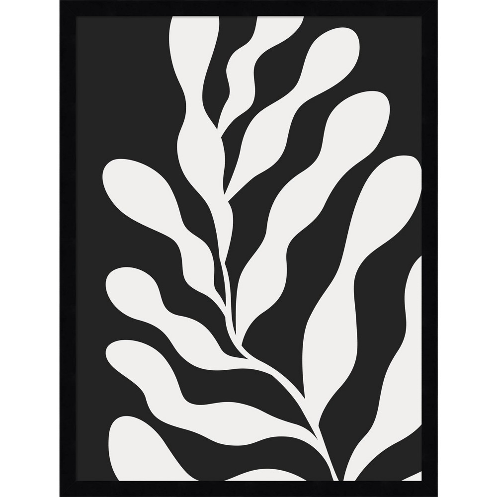 Photos - Other Decoration Amanti Art 19"x25" Retro Matisse Inspired Abstract Botanical 3 Black by Cr