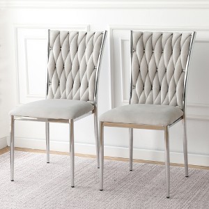 KTMBDW Modern Velvet Dining Chairs Living Room Chairs Upholstered Side Chair with Metal Legs for Dining Room Living Room - 1 of 4