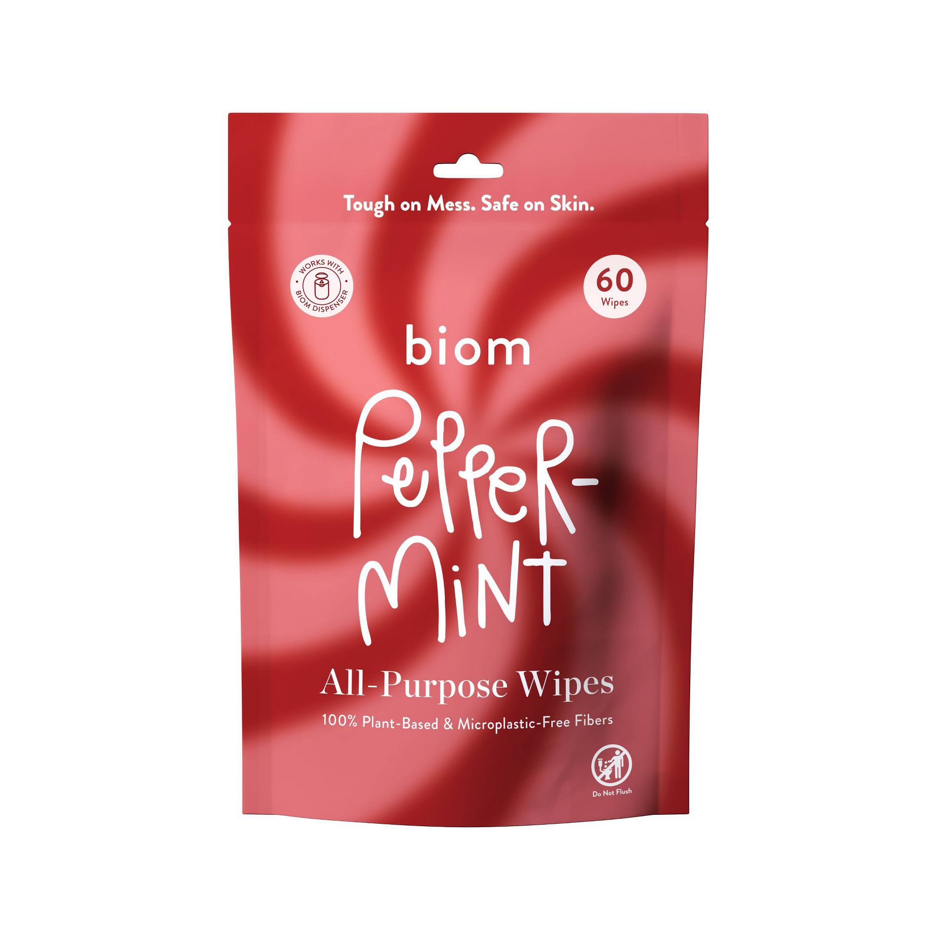 Biom Peppermint All-Purpose Cleaning Wipes Refill - 60ct