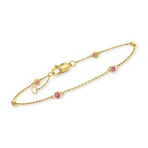 Pure Collection by Ross-Simons 0.20 ct. t.w. Ruby Station Bracelet in 14kt Yellow Gold - 1 of 4