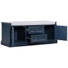 ACEPANO 42.5 in. W Storage Bench with 2 Drawers and 2 Cabinets for Living Room and Entryway-Antique Navy - 3 of 4