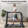 Electric Foldable Walking Pad Treadmill for Seniors with Long Safety Handrails, LED Display, Heart Rate Monitor, 300 lbs Weight Capacity - 2 of 4