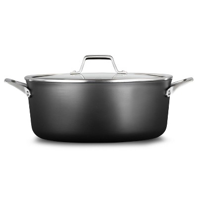 Photo 1 of Calphalon 2029654 Premier Hard-Anodized Nonstick 8.5-Quart Dutch Oven with Cover, Black
