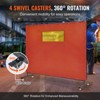 VEVOR Welding Screen with Frame, 6' x 8' Welding Curtain Screens, Flame-Resistant Vinyl Welding Protection Screen with 4 Swivel Wheels, Red - 4 of 4