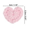 Unique Bargains Heart Shaped Crochet Applique Patches Pink 10pcs - 2 of 4