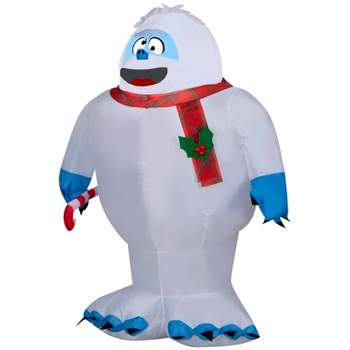 Gemmy Christmas Inflatable Bumble with Candy Cane, 3.5 ft Tall, Multi