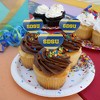 South Dakota State University Stripes Heart Love Cupcake Picks Toppers Decoration Set of 6 - 4 of 4