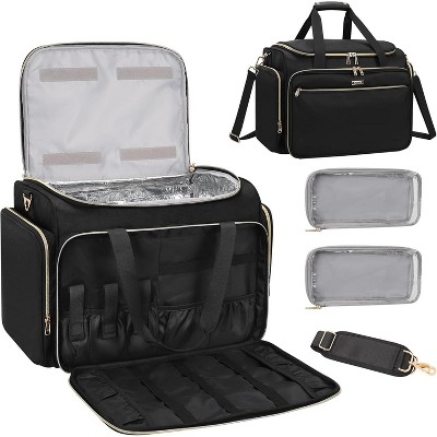 Fmeida Professional Hairstylist Traveling Bag with Two Detachable Small Bags,Hairdressing Bag Makeup Salon Organizer Bag