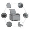 CLIHOME Modern Recliner Chair Push Back, Breathable Fabric Lounge Chair with Padded Arms, Manual Reclining Accent Chair - 4 of 4