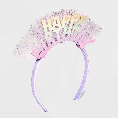 Toddler Girls&#39; 2pc Happy Birthday Headband and Tutu Set - Cat &#38; Jack&#8482; Purple