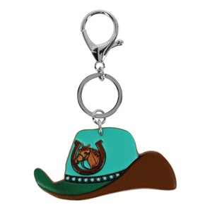 CTM Women's Lucky Horse Cowboy Hat Bag Charm - 1 of 3