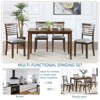 Aukfa 5-Piece Modern Dining Set - Rectangular Wooden Table & 4 Upholstered Chairs, Kitchen & Dining Room Furniture - 3 of 4