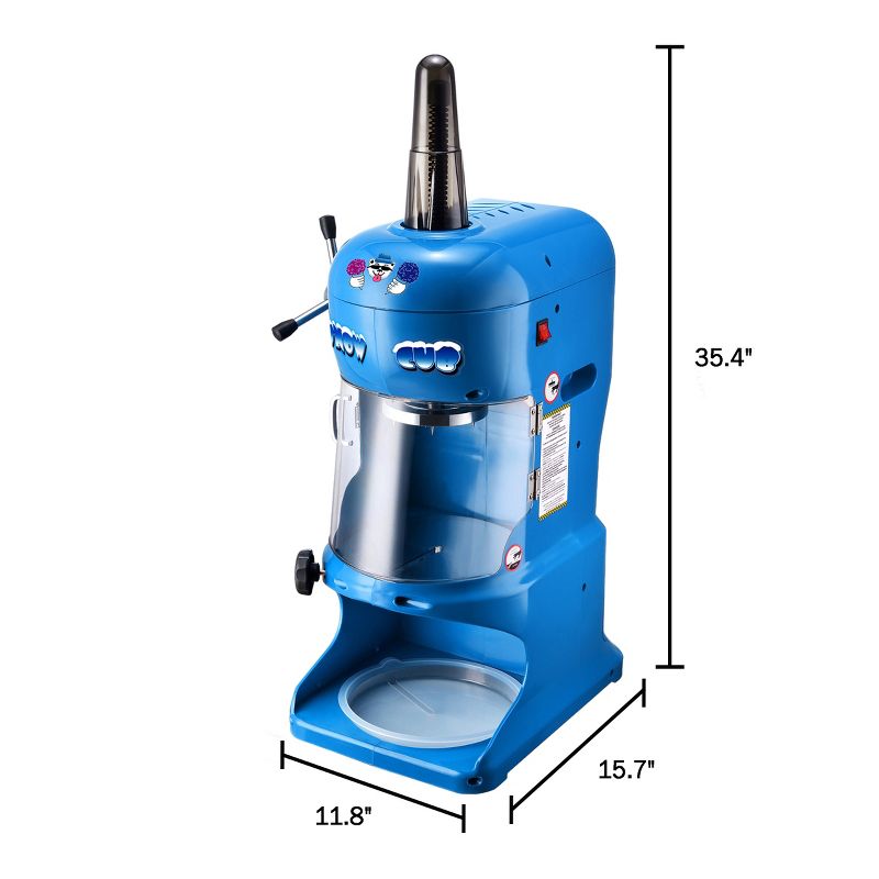 Great Northern Popcorn Electric Shaved Ice Machine for Slushies and Frozen Beverages – Blue, 3 of 6
