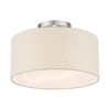 Livex Lighting Meadow 1 - Light Semi-Flush Mount in  Brushed Nickel - 3 of 4