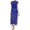 LA LEELA Women's Summer Open Front Lightweight Vacation Beachwear Long Bathing Suit Duster Holiday Swimwear Cardigan - 4 of 4