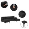 Karl Home |110 in. W Pillow Top Arm Chellie 4-Seat U-shaped Tufed Sofa in Gray - 3 of 4