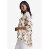 Jessica London Women's Plus Size Hi-Low Linen Tunic - 4 of 4