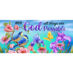 Briarwood Lane Spring With God Mini Mat 22x10 Indoor Outdoor For Spring Doormat - 1 of 3