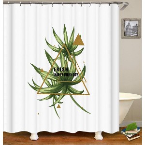 Fresh Happy Everyday Shower Curtains for Bathroom Waterproof Fabric Bath Curtain Durable Soft Stylish Bathroom Decor 72x72 Inch - 1 of 1