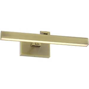 Possini Euro Design Henry 17" High Modern Picture Wall Lamp Light Fixture Mount Living Room Indoor Hallway Entry-way LED Hardwired Gold Antique Brass - 1 of 4
