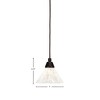 Toltec Lighting Any 1 - Light Pendant in  Dark Granite with 7" Italian Ice Shade - 2 of 2