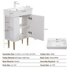 GDFStudio Rachel 21.6" W Freestanding Bathroom Vanity with Ceramic Sink and Right Side Open Shelf - 3 of 4