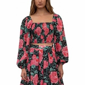Women's Puff Sleeve Top - MOON RIVER - 1 of 2