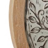 Wooden Tree Embossed Wall Decor Brown - Olivia & May: MDF Circular Farmhouse Art - 4 of 4