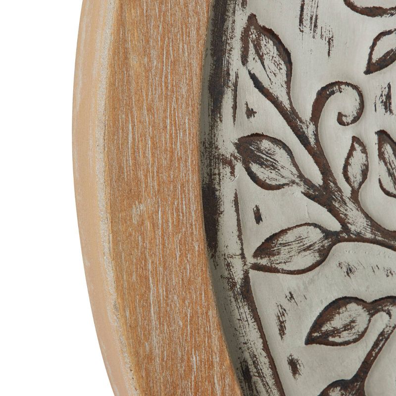 Wooden Tree Embossed Wall Decor Brown - Olivia &#38; May, 4 of 7
