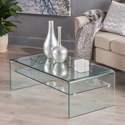 COFFEE TABLE 12MM TEMPERED BENT GLASS ,8MM SHELF GLASS