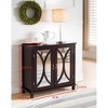 King Brand Marietta Wood Entryway Console Accent Cabinet, Espresso - image 4 of 4