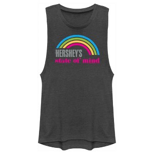 Juniors Womens HERSHEY'S State of Mind Rainbow Festival Muscle Tee - 1 of 4