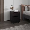 FM Furniture,Newriver Nightstand with 1 Door and 1 Drawer , Wengue - 4 of 4