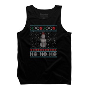 Men's Design By Humans Christmas Baseball Snowman Ugly Christmas Xmas By pahari Tank Top - 1 of 4