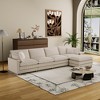 Corduroy Deep Seat Modular L-Shaped Sectional Sofa with 4 Pillows and Removable Ottoman for Living Room, Bedroom, or Apartment - 2 of 4