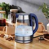 Speed-Boil Electric Kettle 1.7L Coffee & Tea Boiler 1500W, Borosilicate Glass, Wide Opening, Cool Touch Handle, Boil Dry Protection - 2 of 4