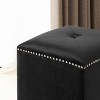 VYNXARIA Studded Velvet Ottomans and Benches - 16.50 Inches Wide, Elegant and Functional Design - 4 of 4