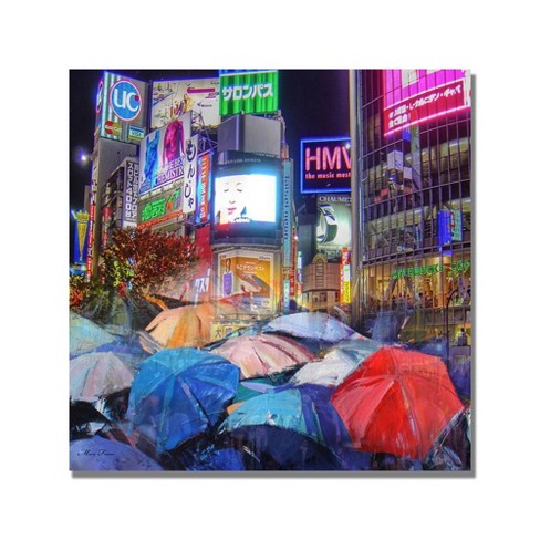 Rainy Night In Tokyo  Canvas  Art Trademark Fine Art Target